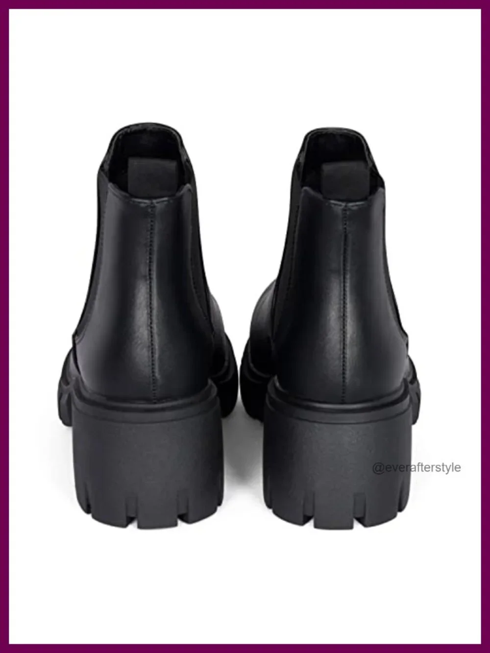 Women's Platform Ankle Boots Chunky Block Heel Chelsea Booties Lug Sole Combat